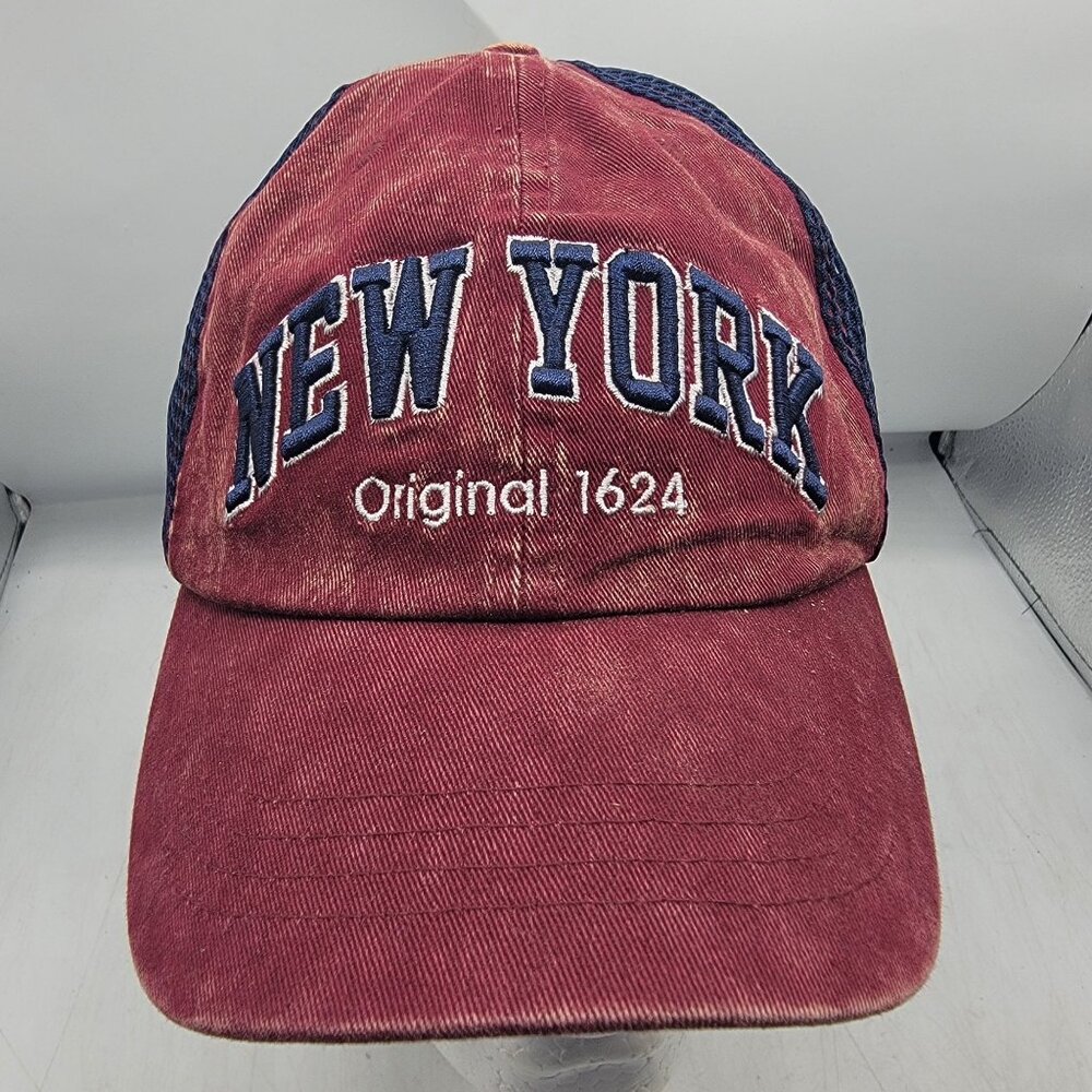 Robin Ruth New York Original Red Blue Trucker Hat Cap Casual Outdoors Adjustable